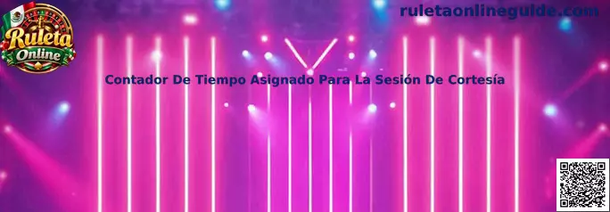 Ilustración del contador de tiempo asignado para una sesión de cortesía de Ruleta Online en celular
